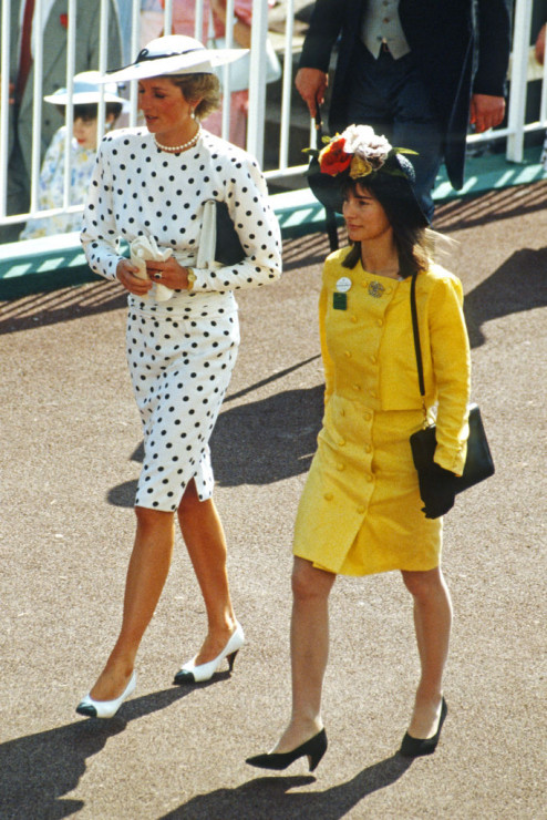 Księżna Diana w sukience projektu Victora Edelsteina na wyścigach Royal Ascot, 1988 rok.