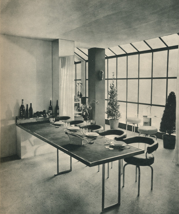 1928 Dining Room, 1928. Projekt: Charlotte Perriand