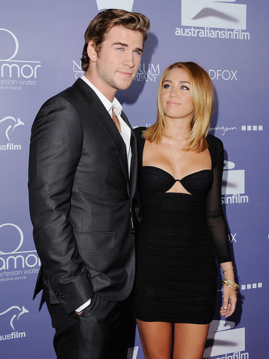 Liam Hemsworth i Miley Cyrus, 2012 rok.