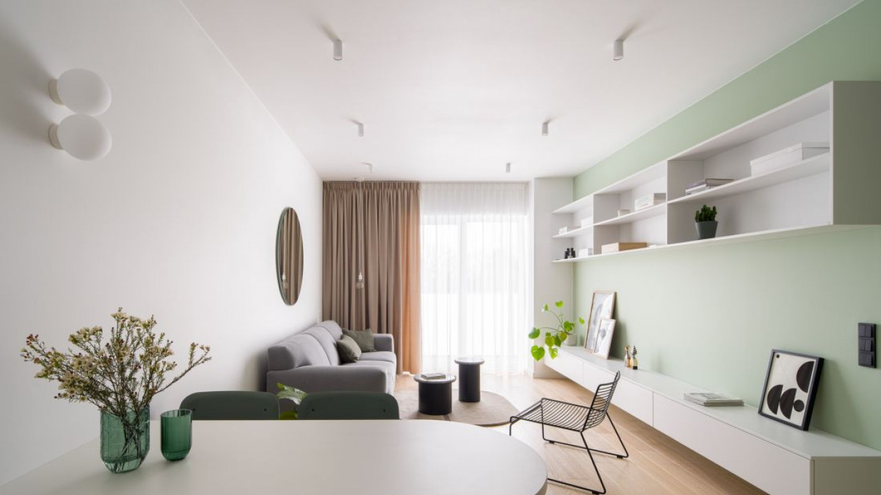 Mieszkanie z pistacjową zielenią, projekt: 3XEL Architekci